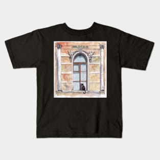 Odessa. Cat on the window. Ukraine. Kids T-Shirt